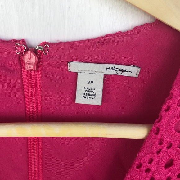 Hot Pink A lined dress. Size 2P. - Picture 2 of 5